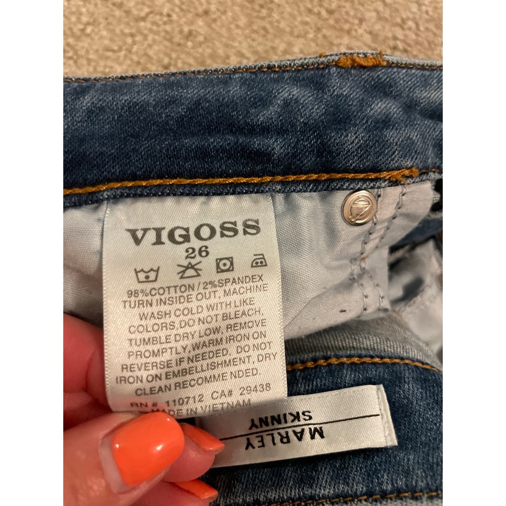 Vigoss Distressed Marley Skinny Jeans 26 - Picture 5 of 6